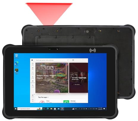 Breloom ST11-J Tablette robuste avec lecteur de codes-barres, Windows 11 Pro IP65 de 10,1 pouces, tablette étanche avec moteur de scan N4680, scanner d'inventaire QR 1D/2D, 8 Go + 256 Go, 4G LTE/GPS