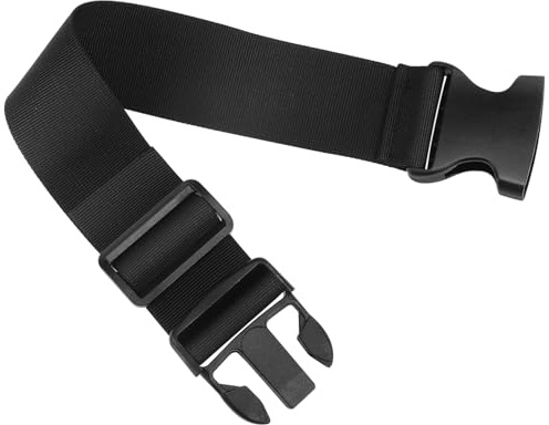 Beavorty Ceinture Sangle Extensible pour Paquet Banane Extension Réglable de 10 à 40cm, Facile à Utiliser, pour Voyage, en Fibre de Polypropylène et Plastique Noir
