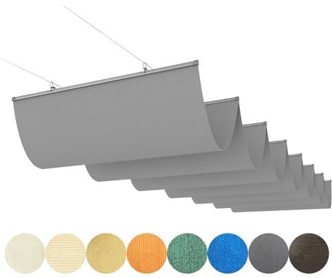 Estor enrollable retráctil en forma de U para pérgola de jardín al aire libre con protección UV