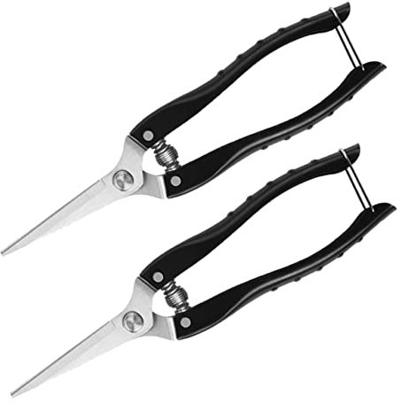 VILLCASE 2pièces Sécateur Pour Jardinage Acier Inoxydable Cisaille à Fleurs Robuste Outils Pour Plantes De Sécateurs Légers Et Pratiques