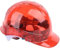 Uzztfa Casco De Seguridad Transparente, PC, 25*22*15cm, Rojo, Broche, EN 397, Adecuado para Construcción, Escalada, Puentes Colgantes, Techados y Otros Entornos Industriales Aire Libre
