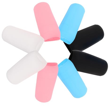 AUTSUPPL Housses Élastiques en Silicone de 22 Cm Accessoires Pratiques Lot de 8 Manchons Étanches Protecteurs Extensibles pour Bouteilles de Voyage pour Shampooing et Distributeurs