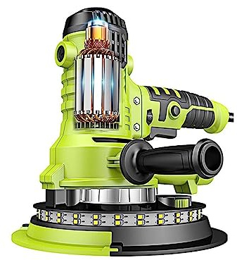 YQVEOT Ponceuse Murale pour cloisons sèches, 810W rectifieuse Murale 500-2100R/Min Ponceuse à Disque électrique lumière LED Vide Mur Mastic Papier de Verre polisseuse