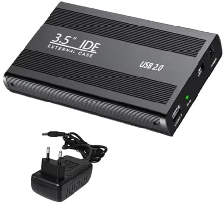 ISTOVO Boîtier IDE pour Disque Dur Externe 3,5 Pouces (HDD/SSD) avec Adaptateur USB et Alimentation (Prise UE)