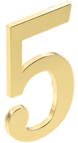 FOYTOKI Magnetic Single Number Mailbox Number Metal Sturdy Magnetic Golden House Door Plaque for Home Outdoor Use