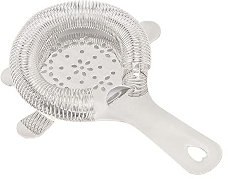 Colino da cocktail, colino da bar in acciaio inossidabile con molla, filtro per ghiaccio professionale (Argento)
