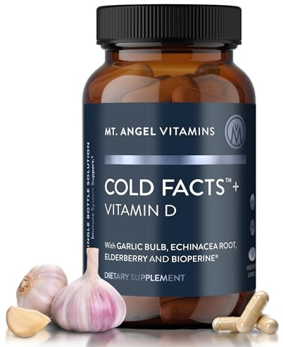 Mt. Angel Vitamins - Cold Facts + Vitamin D, Immune System Support (60 Vegetarian Capsules)