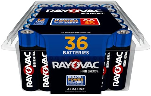Rayovac High Energy AA Batteries (36 Pack), Double A Alkaline Batteries