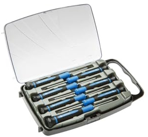 HÖGERT HT1S270 Tournevis de Précision Bleu/Noir 1.5 2 PH00 PH0 T5 T6 Torx T7 50mm