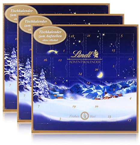 Lindt & Sprüngli Weihnachtszauber Tisch Adventskalender, 3er Pack (3 x 115g)
