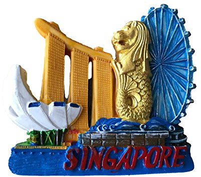 Singapur 3D Harz Kühlschrank Magnet, Kühlschrank Magnet, Haus und Küche Dekoration, Tourist Souvenirs