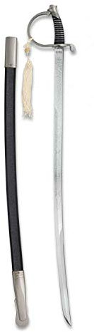 TOLE10 Sable Caballeria Cromado. 74 cm. | Arma de Ornamento, Especial para coleccionistas. Hoja de Acero.