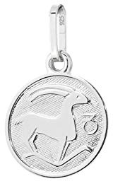 NKlaus Sternzeichen 925 Sterlingsilber Silber Ø 12mm Ketten Anhänger Horoskop