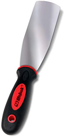 MoJack Heavy-Duty Stainless-Steel Lawn Mower Maintenance Deck Scraper - EZ Rubberized Non-Slip Grip Handle, 10.25 x 2