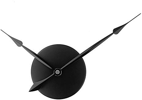 Timelike 3D-Uhrzeiger, DIY großer Uhrwerk-Mechanismus, 3D-Wanduhren, Quarz-Uhr-Zubehör für Home Art Dekoration Schwarz 23,5 x 31,5 cm