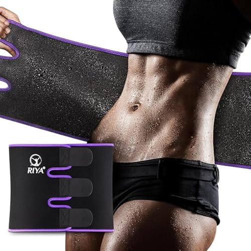 Waist Trimmer Sweat Waist Trainer dam Waist Sweat Belt Band Belly Stomach Wrap, lila, Belt XL: 10Width x 51Length