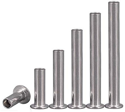 304 Edelstahl-Flachkopf-Halbrohrnieten, Rundkopfnägel, M1.5M1.7M2-M1,7 * 4 (25 Stück)