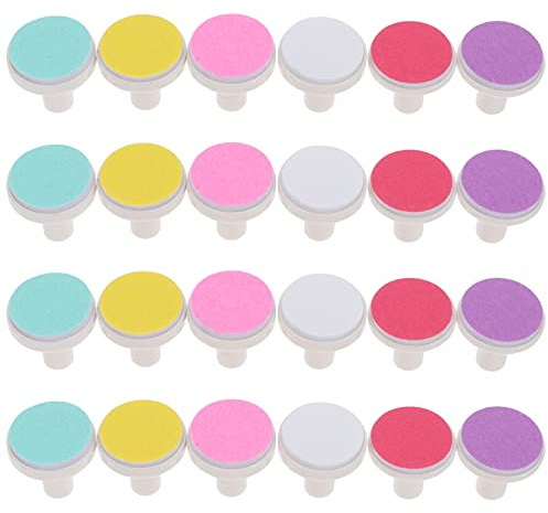 Healifty 24Pcs Baby Nail File Replacement Pad Electric Baby Nail File Grinding Heads for Standard Electric Kid Nail Trimmer Suits to Newborn Infant Toddler