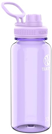 Takeya Tritan Sport Water Bottle with Spout Lid - BPA-Free & Dishwasher-Safe Water Bottle - Reusable Bottle with Lid Handle - Simple Leak-Proof Water Bottle - 32 oz, Vivacity Purple