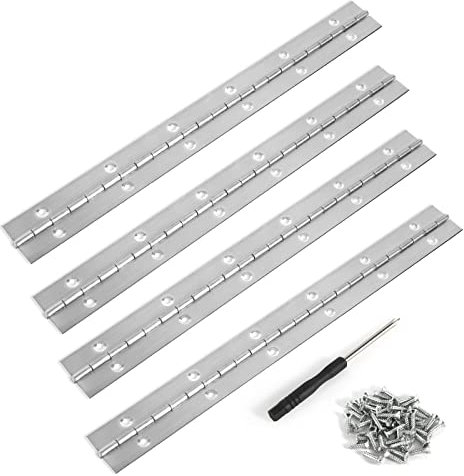 Klavierband Edelstahl, 4 Stück 30 cm Klavierscharnier Klavierband Scharnier Stangenscharnier, Edelstahl Scharnier Klavierband für Bootsschränke Aufbewahrungs Box