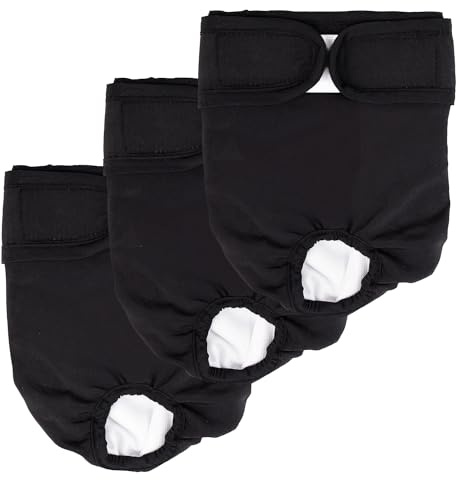 LATRAT Lot de 3 Couches réutilisables pour Chiens mâles et chiennes, XL