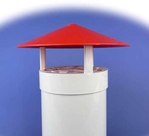 HCZION Universalhaube Schornsteinabdeckung 110mm PVC Kaminabdeckung Regenhut Regenhaube Schornstein, Kaminaufsatz Schornsteinaufsatz (Size : 50/75/110mm-2/3/4in)