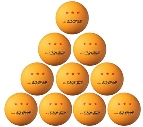 Kingke 10 Stück Langlebiger Tischtennisball 3-Sterne Tischtennisball Standard Tischtennisball Outdoor Sportzubehör Langlebiger 3-Sterne Standard Tischtennisball