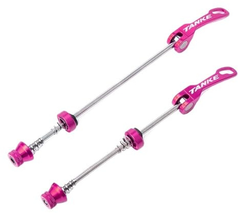 Schnellspanner Fahrrad Schnellspanner Bolzen Nabe Spieße Hebel Achse Straße Mountainbike Ersatz Radfahren Teile for Vorne 100mm Hinten 135mm Schnellspanner Fahrrad ( Color : Pink lever a set )