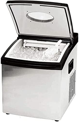 Macchina Per Ghiaccio Commerciale Da Bancone, 55 Libbre, Display 24 Ore, Per Feste, Macchina Per Cubetti Di Ghiaccio Mista, Portatile, Stoccaggio Ghiaccio Da 2 Kg.