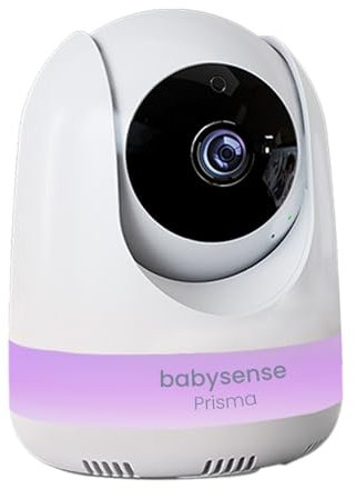 Babysense Zusatzkamera Prisma Video-Babyphone, ferngesteuertes Schwenken, Neigen, Zoomen, Zwei-Wege-Rückkopplung, große Reichweite, Nachtsicht, RGB-Nachtlicht, Schlaflieder, Temperaturüberwachung