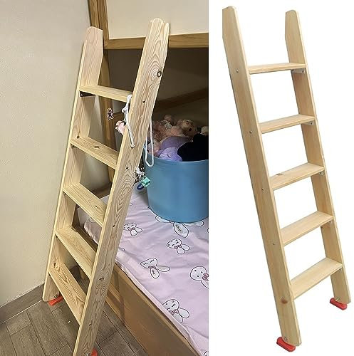 Scaletta Sostitutiva per Letto a Castello 7.3 6.5 5.7 4.9 4.1 3.2 ft, Gradini Extra Larghi Scaletta per Letto a Soppalco in Legno per Dormitori per Camere da Letto in Libreria, Scaletta per