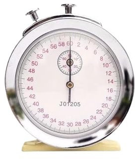 CAYUND Mechanische Stoppuhr 60 Sekunden 0,1 s Junior-Physik-Laborausrüstung Lehrinstrumente Timing-Stoppuhr Stoppuhr-Unterricht