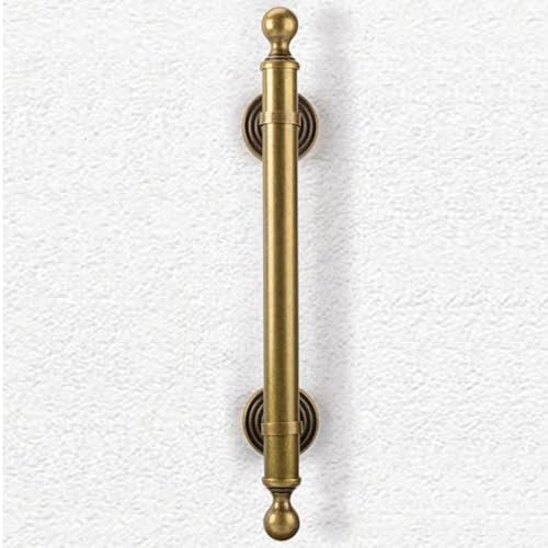 WhamtL Türgriff Türgriffgriff aus Vintage-Messing, 40 cm Große Scheunentorgriffe, Rustikaler Außentorgriff zur Einseitigen Montage, Vordertürgriff-Set für Schuppen, Garage, Eingang
