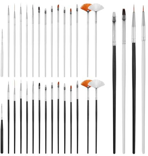 30 pinceles de pintura para tartas, pinceles para hornear, pequeños pinceles para fondant, juego de pinceles de repostería estrechos, herramientas de cocina para repostería DIY, decoración de fondant,