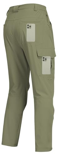 Zalify Men's Hiking Cargo Pants Water Resistant Quick Dry Lightweight Pants for Fishing Camping Running Work Outdoor Mud 36