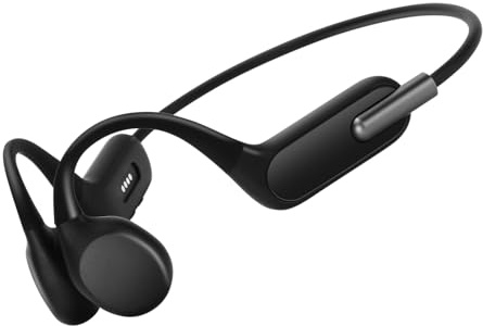 Gugxiom Knochenschall Kopfhörer Schwimmen, IPX8 Wasserdicht, Bluetooth 5.3, Eingebaute 32G Speicher für MP3 Player, Open Ear wasserdichte Kopfhörer für Schwimmen, Laufen, Radfahren