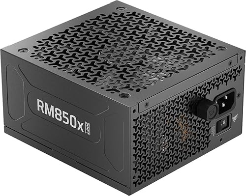 Corsair RM850x Shift (2025) Fuente de alimentación ATX Totalmente Modular, Interfaz Lateral Modular, Cable Nativo de 12V-2x6, ATX 3.1 y PCIe 5.1, Control de Velocidad del Ventilador, condensadores