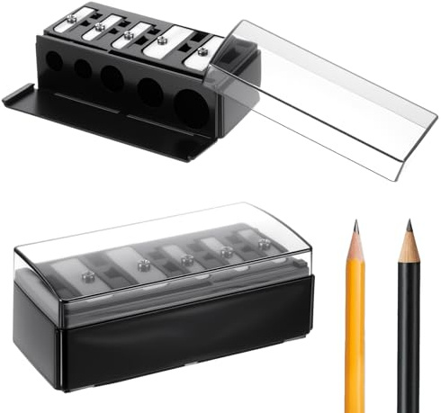 2 Stück 5-Loch-Kosmetik-Bleistiftspitzer Kosmetikstift-Multispitzer Mit 5 Einstellungen 5 Hole Kajalstift Spitzer Makeup Sharpener Anspitzer Sharpener Tragbarer Kosmetikspitzer für Augenbrauenstift