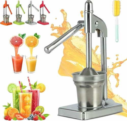 Exprimidor manual de cítricos, prensa manual resistente para naranjas, limones y limas, diseño de encimera, fácil de limpiar, ideal para uso doméstico y cocina