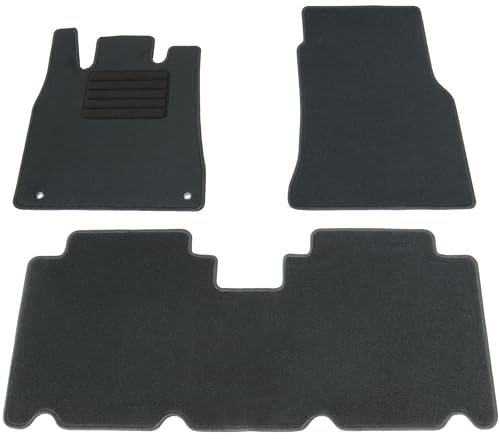 AD Tuning Textil Fußmatten für Mercedes A-Klasse W168 (04/2001-08/2004) | 3-teilig, 100 % passgenau, Textil, Schwarz, Randkettelung, mit Befestigungen Fahrer-Fußmatten