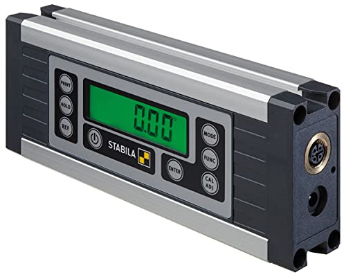 Stabila Elektronischer Neigungsmesser TECH 1000 DP, 17,5 cm, 1 Digital-Display, Messbereich: 0° 360°, RS-485-Schnittstelle, Steckernetzteil, Datenkabel, Auswertesoftware, Schutzklasse IP 65, Tasche