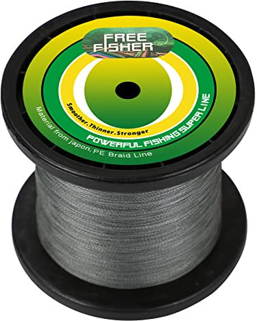 SXSHUN 1000 Meter Geflochtene Angelschnur 4-Fach Premium PE Geflochtene Schnüre Fishing Line Super Braided Grau, 0.28mm/17kg/36lb