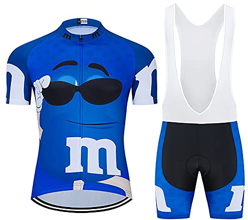 Moxilyn Maillot De Cyclisme Ensemble Hiver en Molleton Thermique À Manches Longues À Vélo Vêtements d'hiver Haut À Manches Longues & Long Pantalon Johns Warm Warm Arc-en-Ciel Ensemble