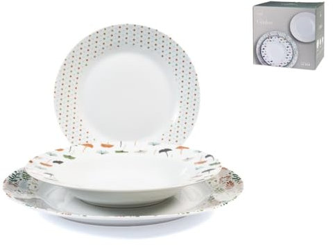 H&H Servizio Tavola 18 Pezzi Ginko