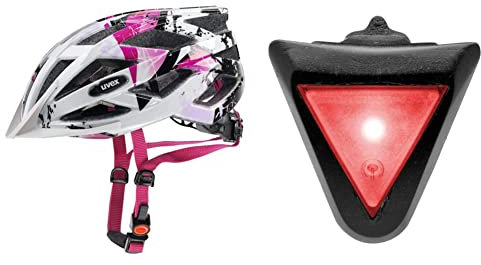 uvex Unisex – Erwachsene air Wing Fahrradhelm, White-pink, 56-60 cm & Unisex - Erwachsene, Plug-in LED für i-vo/airwing/Finale junior Zubehör, one Size