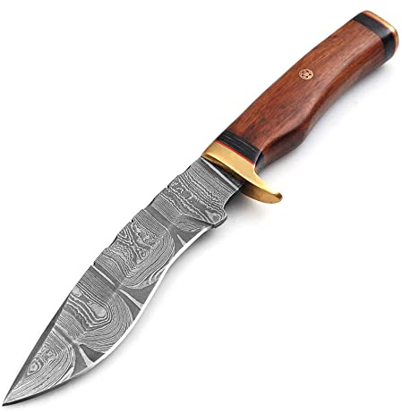 Damast Messer Damaszener Stahl Jagd Knife Damascus Hunting 6104