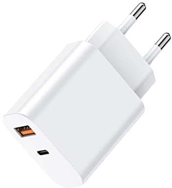 MULTIM 20W Cargador Rápido QC 3.0 PD 3.0 Compatible con I Phone 14/14 Plus / 14 Pro / 14 Pro MAX / 13/12 / 11 / Samsung Galaxy/Xiaomi/Huawei Adaptador