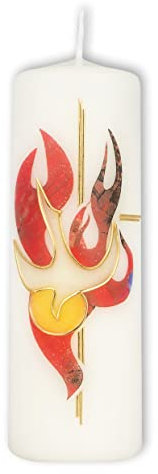 Fritz Cox Bougie de Pâques « Flammen Saint-Esprit » 150 x 50 cm | Bougie chrétienne | Fabriqué en Allemagne | Superbe cadeau pour le dimanche de Pâques |