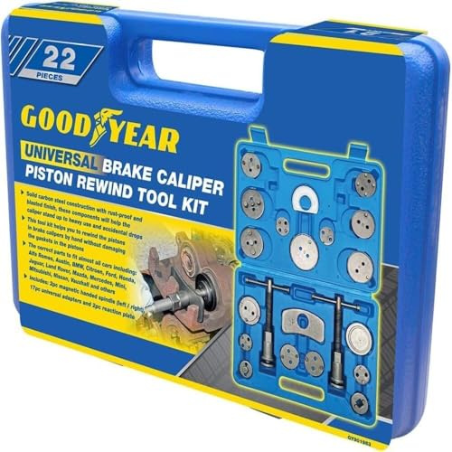 Goodyear Universal Brake Caliper Piston Rewind Wind Back Tool Kit 22 Piece Set