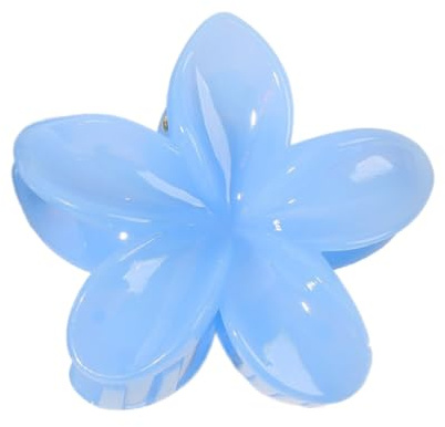 Wambere 1 Stück Damen Blumen Haarklammern Blumenhaarnadel Haarspangen Haarclips Krallenclip rutschfeste Kunststoff Haarnadel Haarschmuck Kopfbedeckung für Frauen Mädchen für Tägliches Tragen,Blau